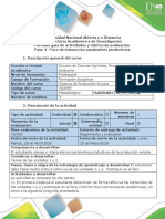 Guía de Actividades y Rúbrica de Evaluación - Fase 4 - Foro de Interacción Parámetros Productivos PDF