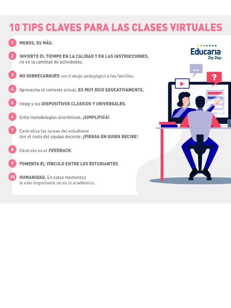 Tips para Clases Virtuales | PDF | Maestros | Conceptos psicologicos