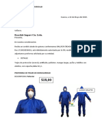 Trajes de Bioseguridad Proforma