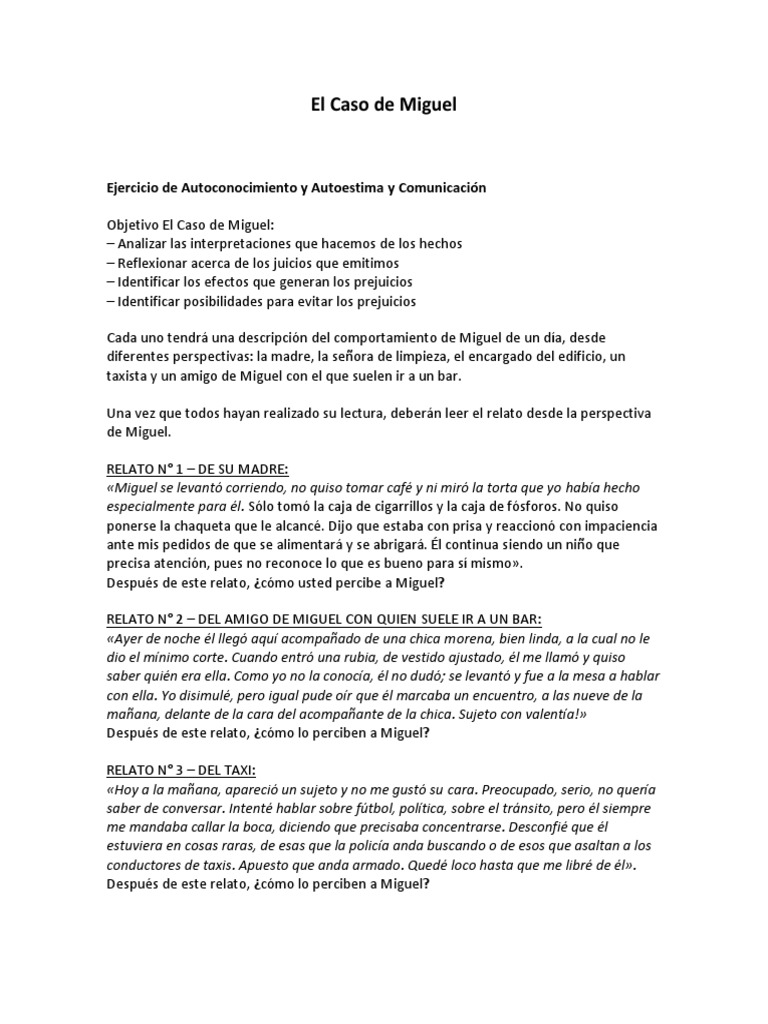 El Caso de Miguel | PDF