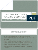 Sistemas sociales, cambio y conflicto