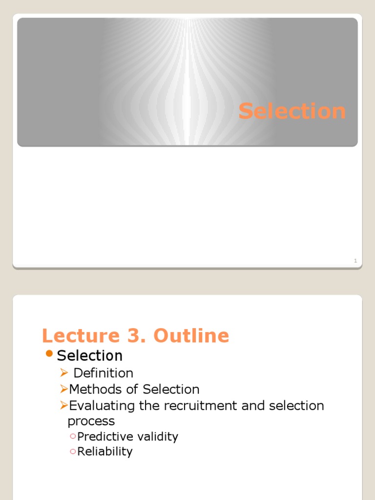 Effective Selection Methods in Recruitment | PDF | Competence (Human ...