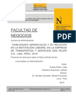 Habilidades gerenciales y motivación laboral