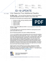 2020.05.19 - COVID-19 - City Reports Five Additional Deaths