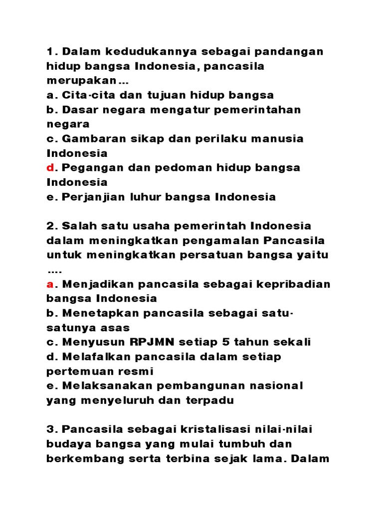 Contoh Soal Pancasila Pdf