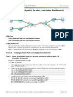 Packet Tracer: Investigación de Rutas Conectadas Directamente