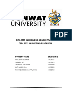 Diploma in Business Administration DMK 2033 Marketing Research