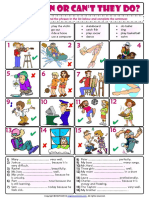 Expressing Ability and Inability Esl Grammar Quiz For Kids PDF