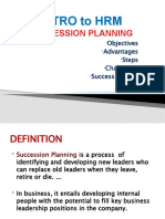 HRM - Lecture 13 - Succession Planning