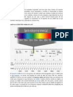 Tipos de Uv Visible y Desglosado Con Su Longitud de Onda, Rango Del Espectro de Luz Visible y Por Color