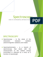 Spectroscopy: Chem 314: Instrumental Methods of Analysis