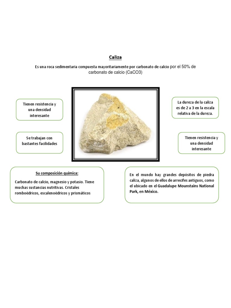 Densidad y composición de la caliza | PDF