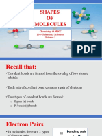Shapes OF Molecules: Chemistry at MBCC Pre-University Sciences Science 1