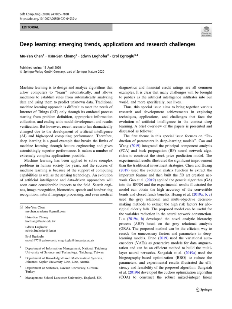 Emerging Trends in Deep Learning | PDF | Deep Learning | Artificial ...