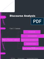 Discourse Analysis Outline