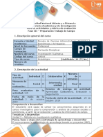 Guía de Actividades y Rúbrica de Evaluación - Fase 3 Preparación Del Trabajo de Campo