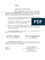 Affidavit of Civil Status - Sample | PDF | Law