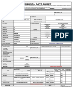 CS Form No. 212 Revised Personal Data Sheet - New