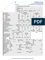 Heat Exchanger Spec Sheet