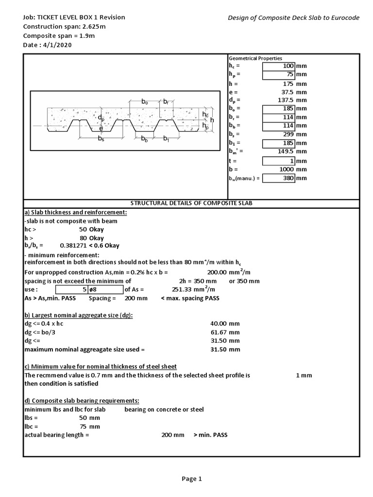 Composite Deck Slab Design Eurocode | PDF | Civil Engineering ...