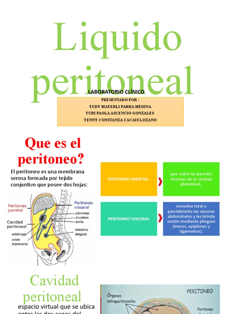 Análisis del líquido peritoneal | PDF | Peritoneo | Abdomen