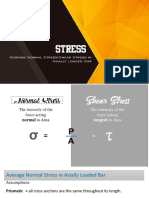 Stress: Average Normal Stress/Shear Stress in Axially Loaded Bar