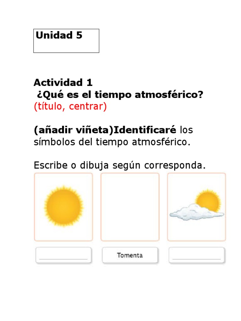 Cuadernillo de Actividades 5 Listo | PDF | Clima | Naturaleza