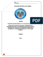 Bases Contratación Directa #003-2020-Sga - MDC Comas 2020, Residuos Sólidos