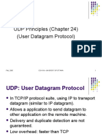 UDP Principles (Chapter 24) (User Datagram Protocol) : FALL 2005 Csi 4118 - University of Ottawa 1