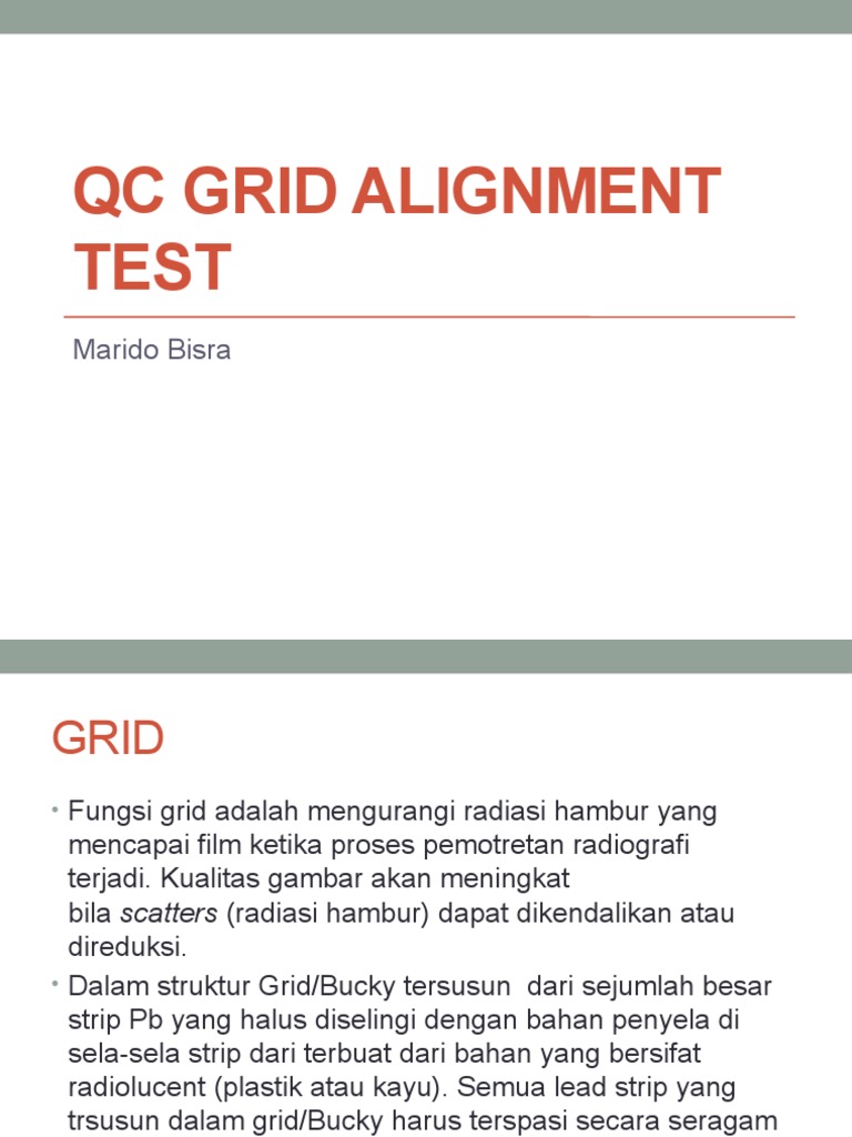 QC Grid Alignment Test | PDF | Sains & Matematika | Teknologi & Rekayasa