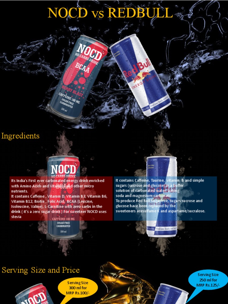 NOCD vs Red Bull: A Nutritional Comparison | PDF | Sugar Substitute