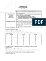 Teaching Guide: Statistics and Probability Grade 11