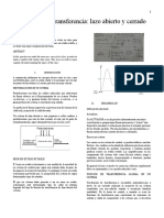 Funciones de Transferencia: Lazo Abierto y Cerrado