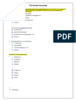 TCS - Verbal Reasoning