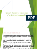 Quality Standards For Storage of Agricultural Commodities