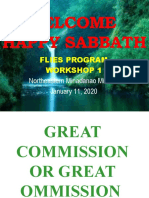 Welcome Happy Sabbath: Flies Program Workshop 1
