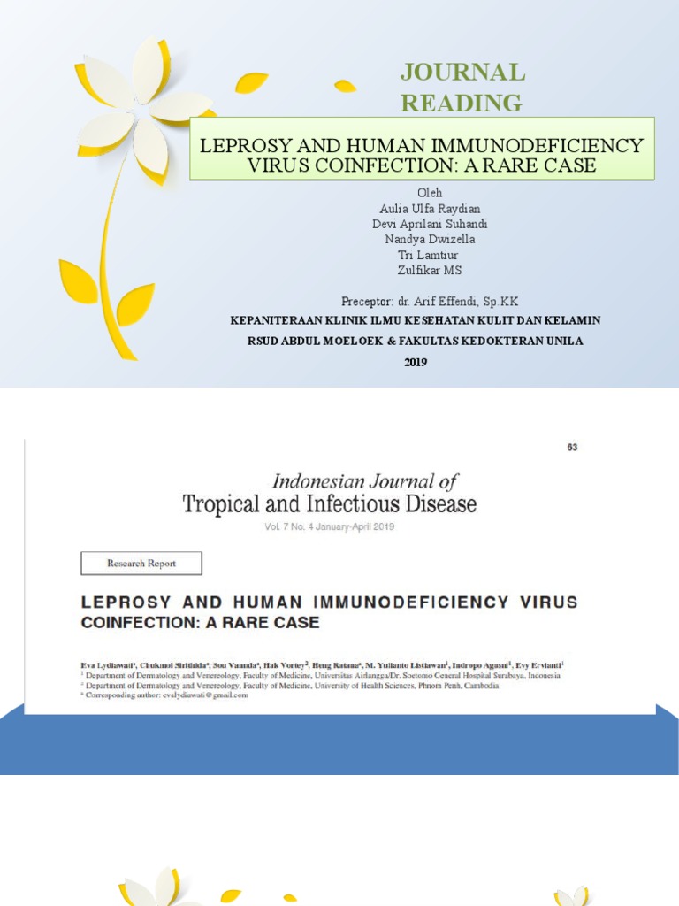 Jurnal Uretritis Gonore PDF Leprosy Management Of Hiv/Aids