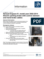 Renault Espace IV - Electric Parking Brake With Control Element and Hand Brake Cables PDF
