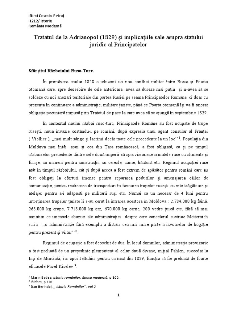 Tratatul de La Adrianopol | PDF