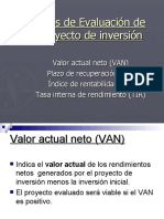 7.-Criterios de Evaluación de un proyecto de inversión