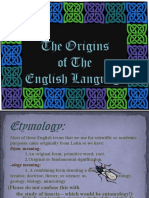 The Origins of The English Language - Fall 2012
