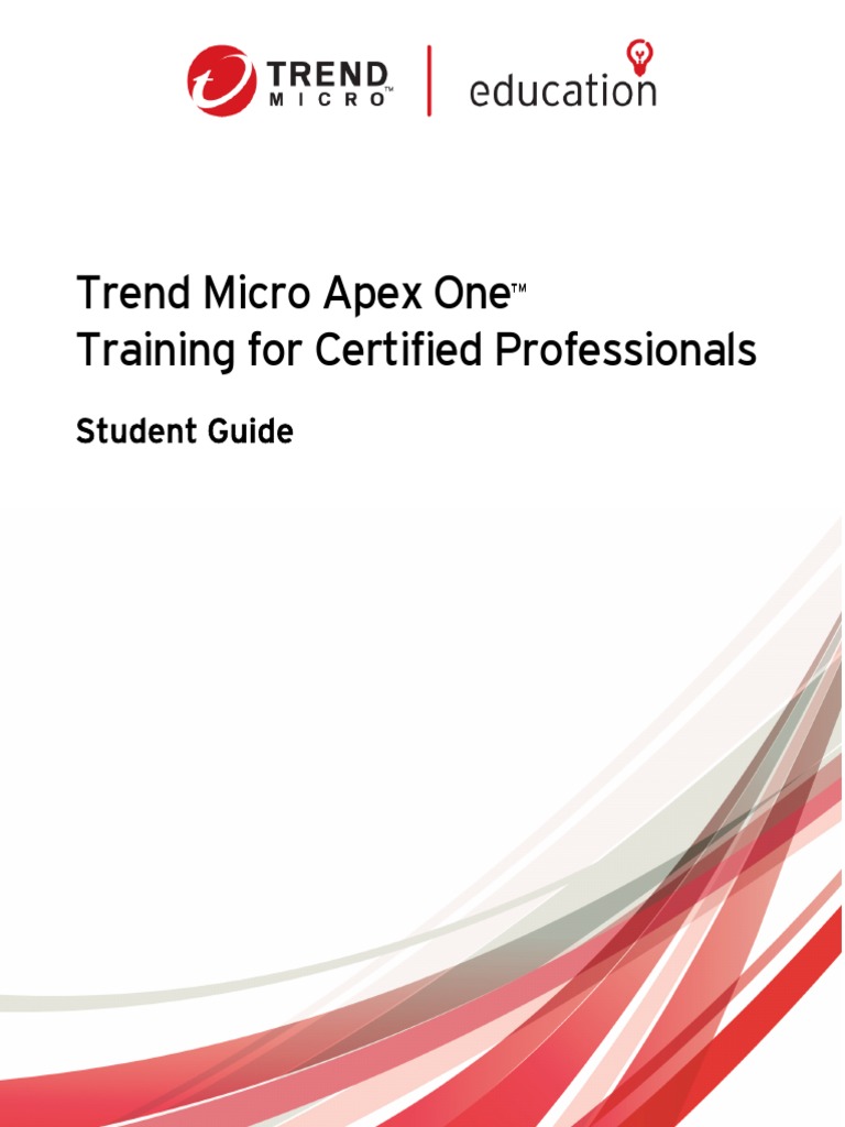 Trend Micro Apex One Training For Certified Professionals Student Guide Pdf Active Directory Malware