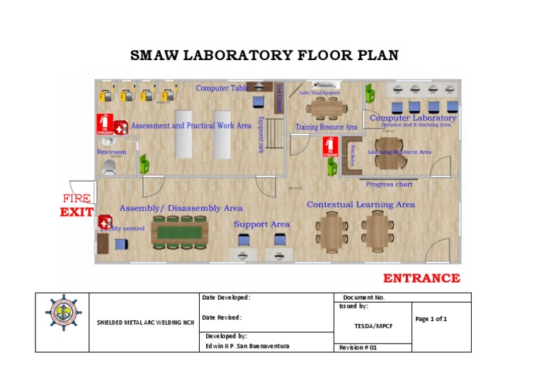 SMAW Laboratory Floor Plan Design | PDF | Technology & Engineering