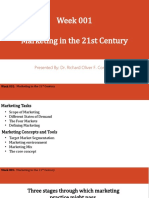 Week 001 Marketing in The 21st Century: Presented By: Dr. Richard Oliver F. Cortez