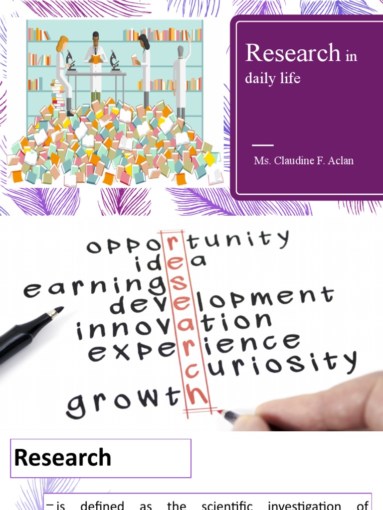 Research in Daily Life 1 | PDF | Qualitative Research | Quantitative ...