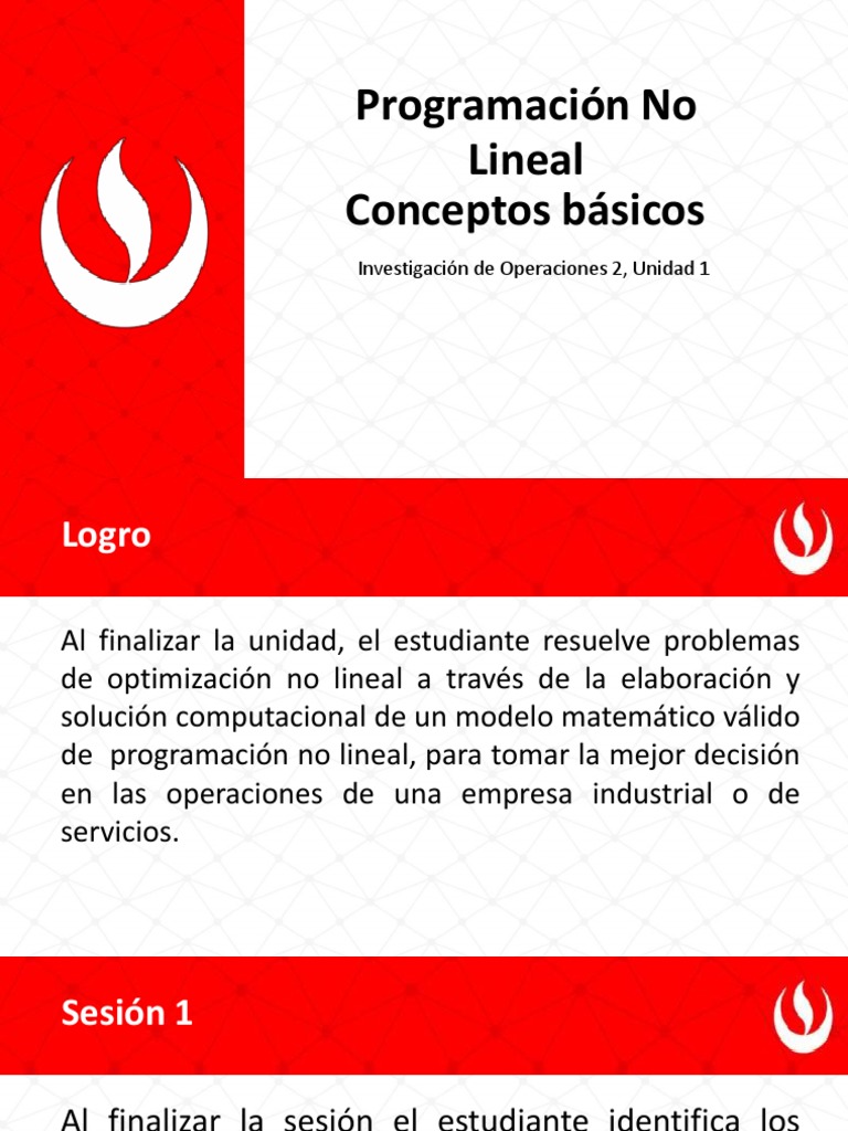 Programación No Lineal Basico PDF Programación lineal
