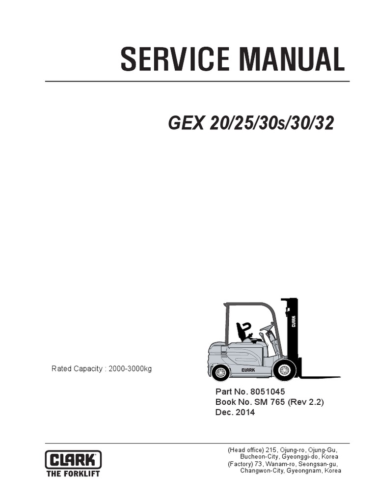 Misforståelse jomfru kone CLARK Forklift - GEX 30 | PDF | Truck | Steering
