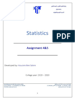 Statistics: Assignment 4&5