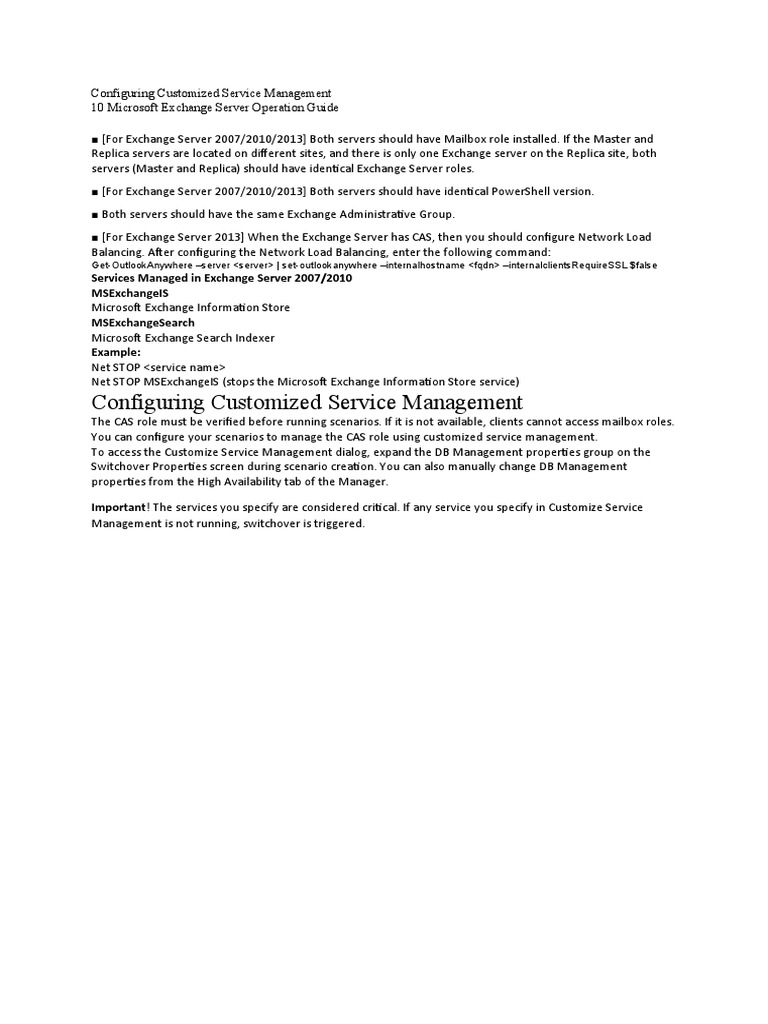 Configuring Customized Service Management | PDF | Finance & Money ...