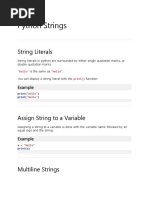 Python Strings